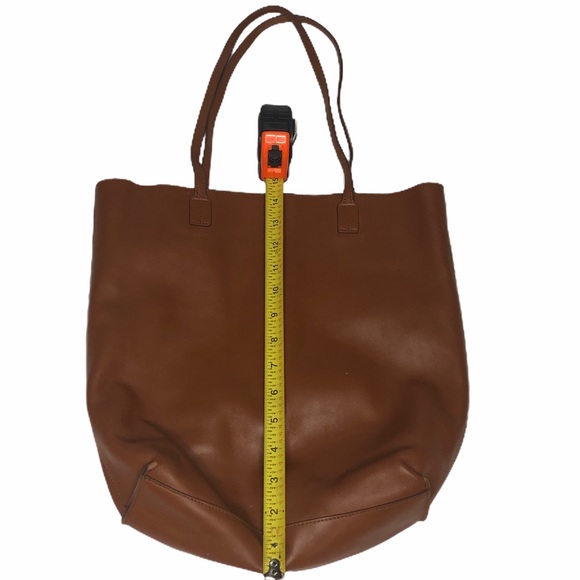 Last Chance Jil Sander Navy Brown Leather Tote Bag - Picture 7 of 14